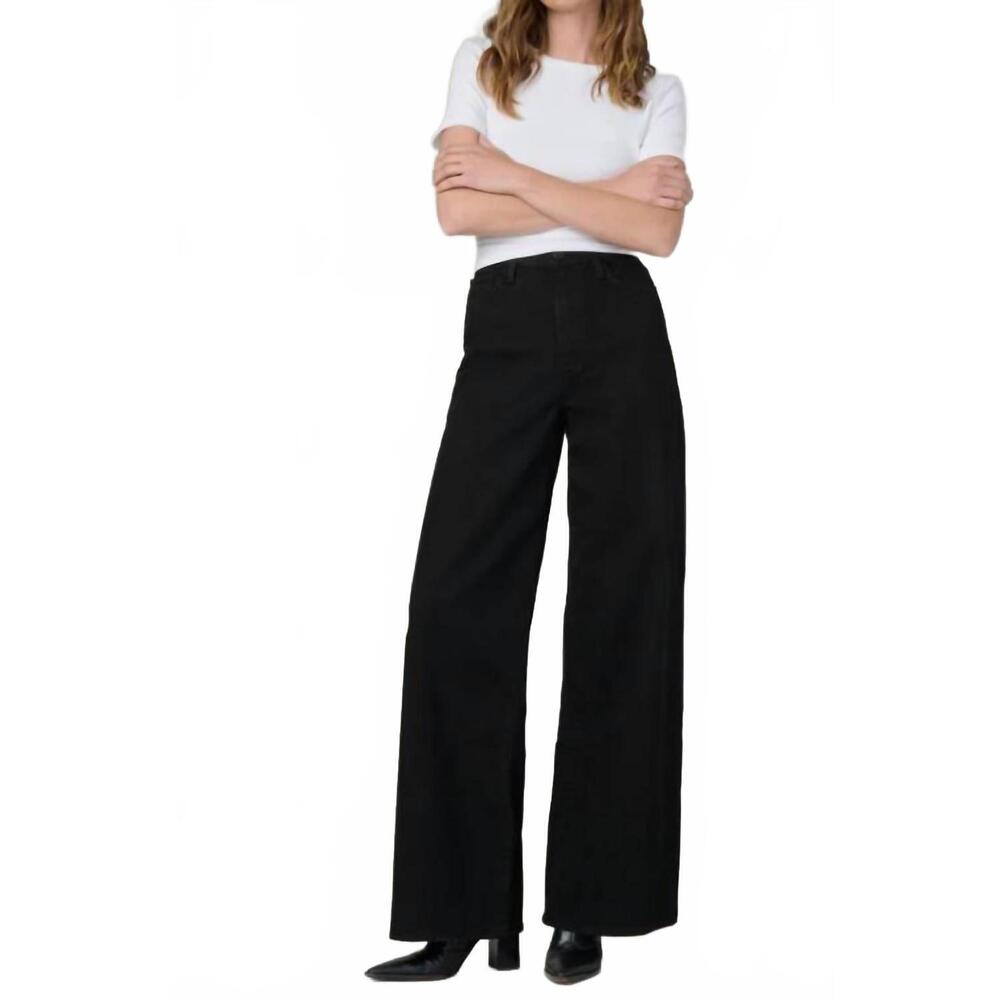NEW JOE'S JEANS mia petite wide leg jean in black